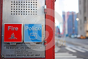 Emergency box in New York