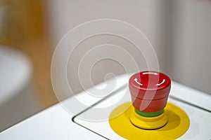 Emergency button stop red off safety control