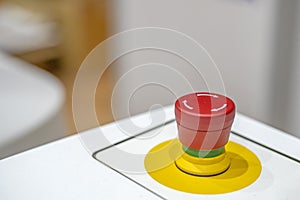 Emergency button stop red off safety control