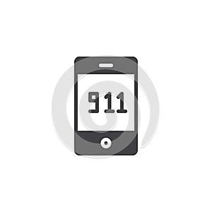 Emergency call 911 icon vector