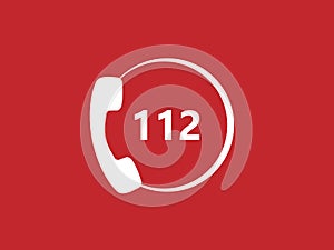 Emergency call icon. Vector illustration, flat design