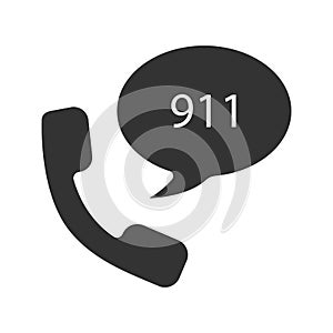 Emergency calling service glyph icon