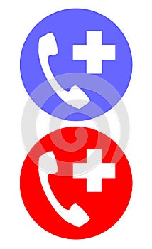 Emergency calling service set icon