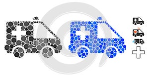 Emergency Car Composition Icon of Circle Dots