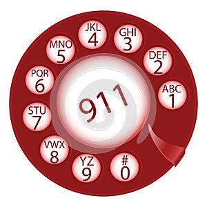 Emergency dial disk