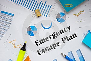 Emergency Escape Plan inscription on the piece of paper