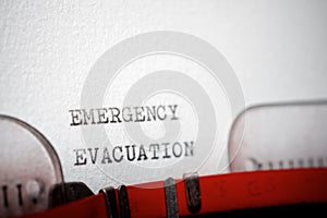 Emergency evacuation phrase