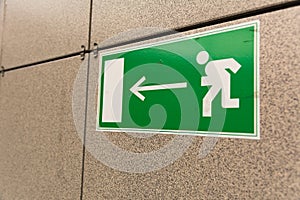 Emergency Evacuation Sign On Wall