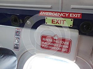 Emergency exit in aircraft