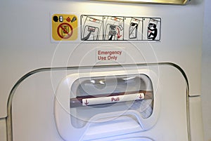 Emergency Exit at an airplane