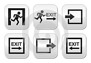 Emergency exit buttons set