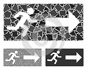 Emergency exit Composition Icon of Bumpy Items