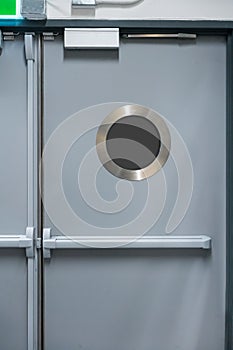 Emergency Exit Door with circle preview window