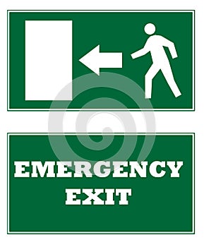 Emergency Exit signs