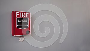 Emergency Fire alarm notifier or alert or bell warning equipment use when on fire