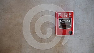 Emergency of Fire alarm system notifier or alert or bell warning equipment .