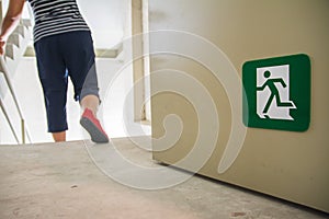 emergency fire exit door