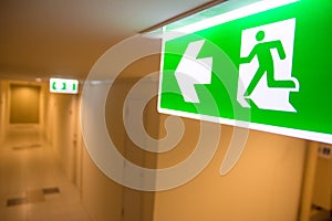 Emergency Fire exit sign