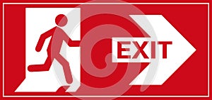 Emergency fire exit sign, Emergency sign, Emergency exit, Emergency Exit sign board, Green emergency exit sign, Fire sign