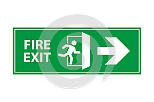 Emergency fire exit sign vector for graphic design, logo, web site, social media, mobile app, ui photo