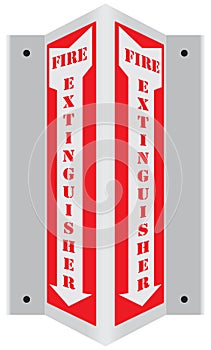 Fire extinguisher wall sign