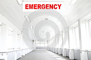 Emergency hospital corridor