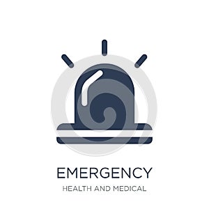 Emergency icon. Trendy flat vector Emergency icon on white background from Health and Medical collection