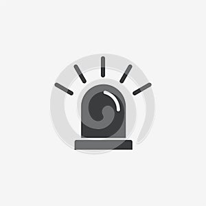 Emergency Light Siren Vector Icon
