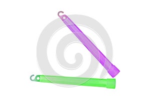 Emergency light sticks isolated on white