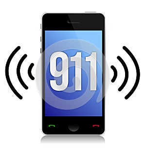 Emergency number 911 call