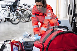 Emergency operator in action