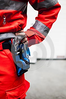 Emergency operator in action