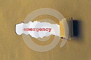 Emergency on paper
