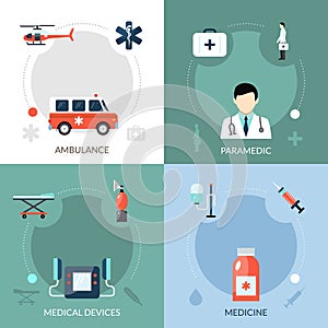 Emergency Paramedic Icons Set