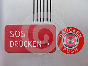 An emergency phone at a railway station