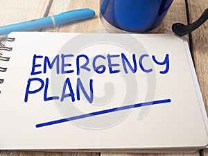 Emergency Plan, Motivational Words Quotes Concept