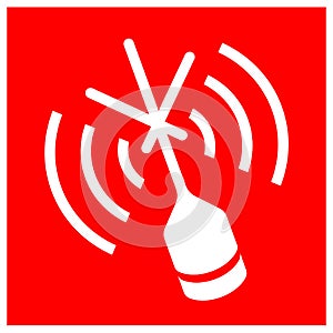 Emergency Position Indicating Radiobeacon Symbol Sign, Vector Illustration, Isolate On White Background Label. EPS10
