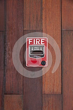 Emergency push button fire swtich