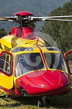 Emergency rescue helicopter
