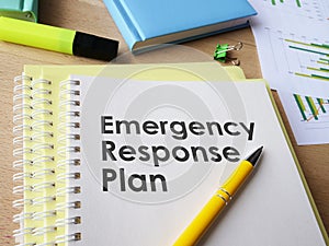 Emergency response plan on the business photo using the text
