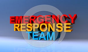 Emergency response team on blue