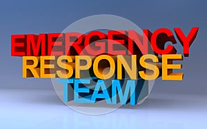 emergency response team on blue
