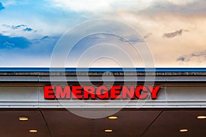 Emergency Room Sign from Below