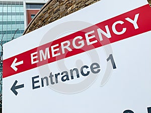 Emergency Room Sign outside of a Hospital