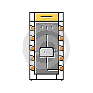 emergency safety shower engineer color icon vector illustration