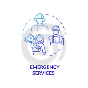 Emergency service concept icon