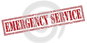 Emergency service red stamp