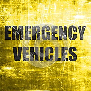 Emergency services sign