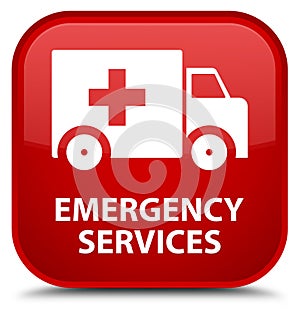 Emergency services special red square button