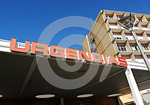 Emergency services -Urgencias- at the Virgen del Rocio Hospital in Seville, Spain photo